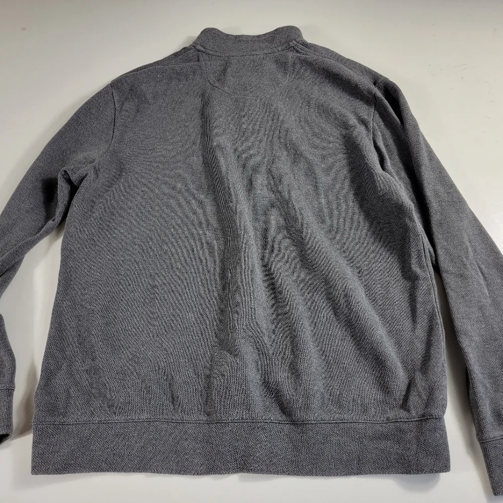 Jos. A. Bank Reserve Traditional Fit grey Cotton 1/4 Zip Sweater Men’s L EUC